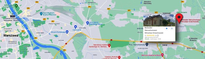 Mieścimy się w Sulejówku, 23 km od Centrum Warszawy.